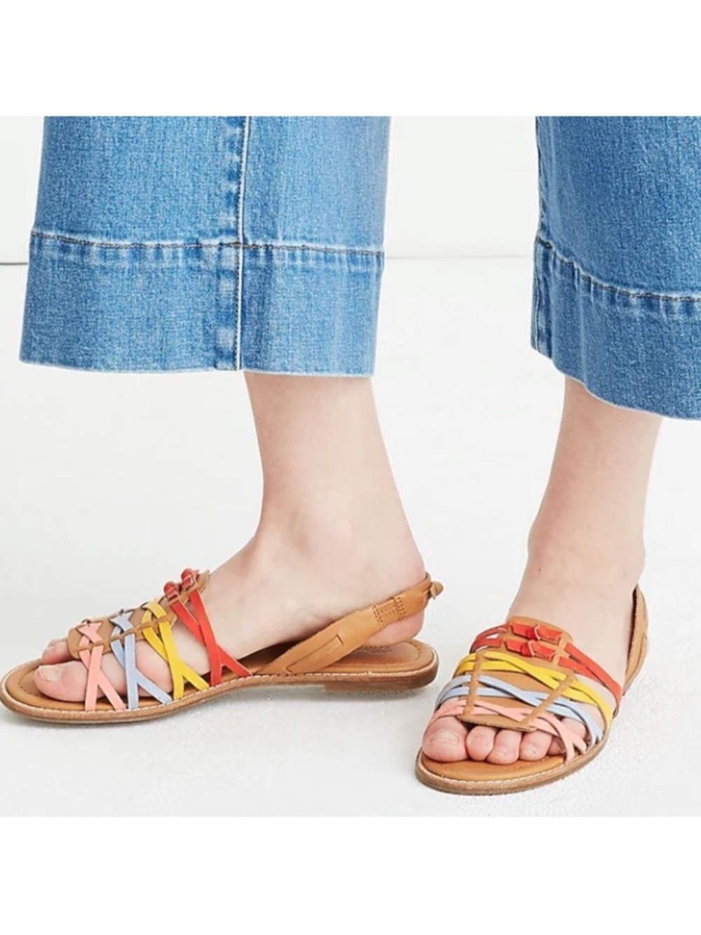 Madewell The Maya Huarache Sandal Leather Casual Summer Festival Size 10
